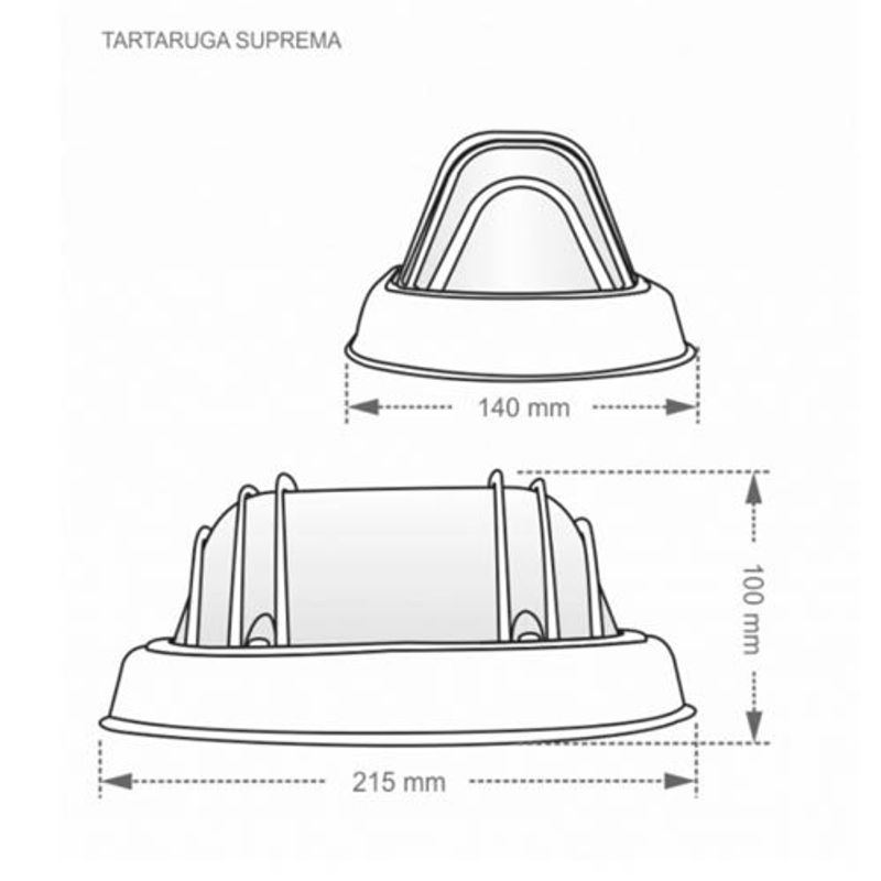 arandela tartaruga taschibra e-27 suprema branca (mp)
