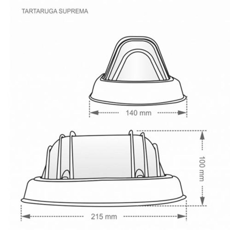 arandela tartaruga taschibra e-27 suprema preta (mp)