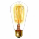 lâmpada filamento de carbono taschibra e-27 40w 220v st64 2200k luz amarela - âmbar (mp)