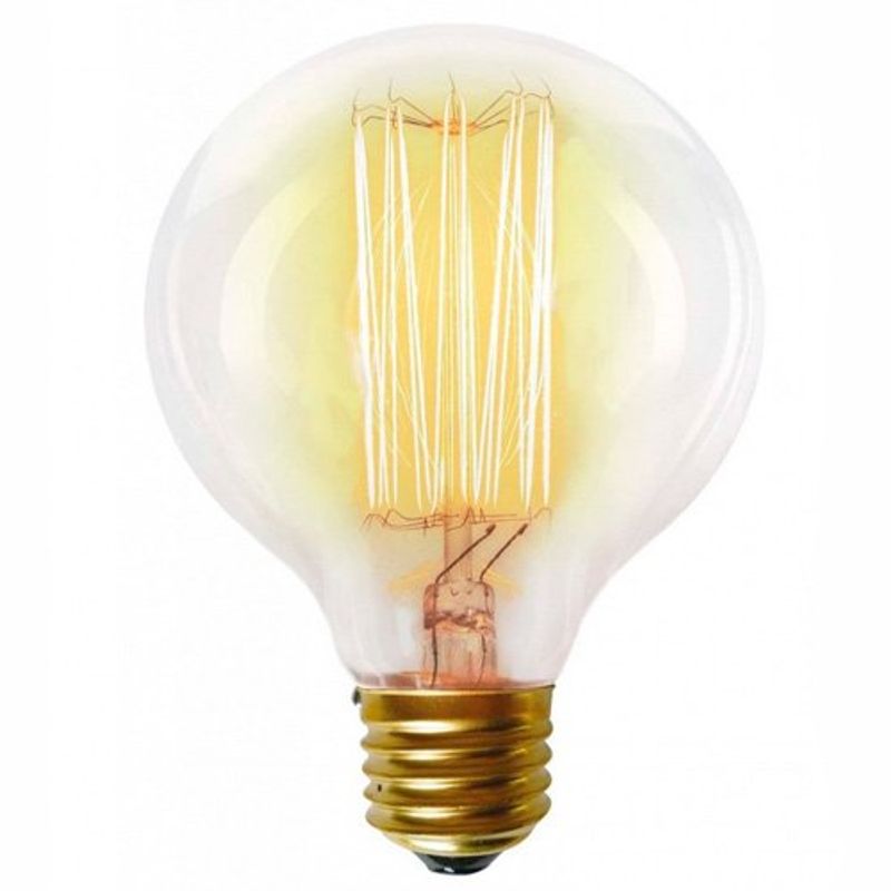 lâmpada filamento de carbono taschibra e-27 40w 127v g80 2200k luz amarela - âmbar (mp)