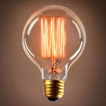 lâmpada filamento de carbono taschibra e-27 40w 127v g80 2200k luz amarela - âmbar (mp)