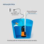 bomba submersível thebe monofásica amarela 250w 127v tsp-250w (mp)