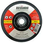 disco de desbaste red diamond metal 8500 rpm 180x6,4x22mm preto - 603 (mp)