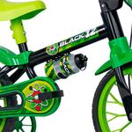 bicicleta nathor black aro 12 preto/verde
