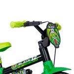 bicicleta nathor black aro 12 preto/verde
