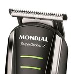 máquina de cortar cabelo e aparador de pelos mondial body groom bg-04, bivolt, preto e verde