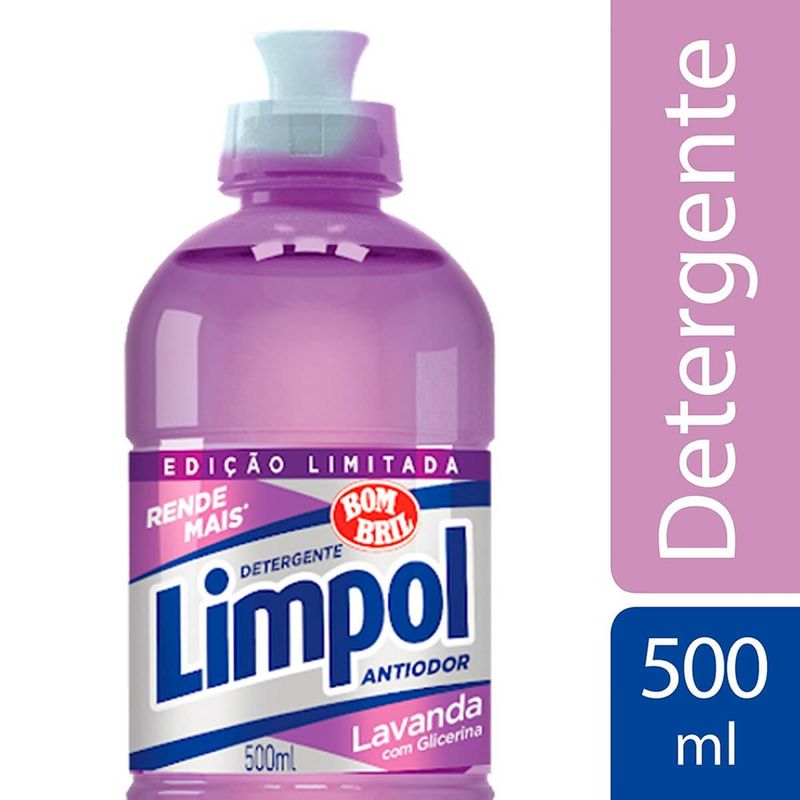 detergente lava louças limpol lavanda 500ml