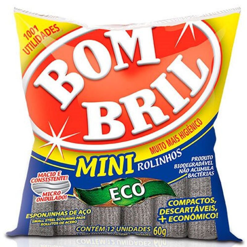 esponja de aço bom bril mini 60g
