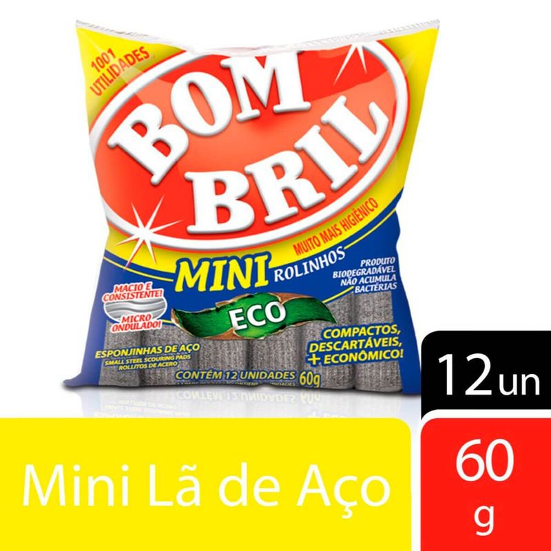 esponja de aço bom bril mini 60g