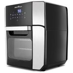 fritadeira elétrica britânia air fry oven, 12 litros, 127v, 1800w, preta - bfr2100p