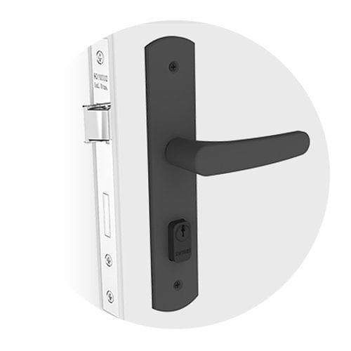 Fechadura Reta Externa Soprano Ipanema Preto 40x53