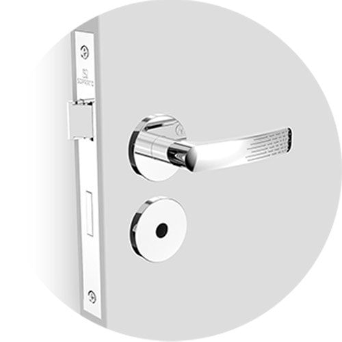 Fechadura Reta Para Banheiro 40x53 Soprano Paliway Roseta Redonda