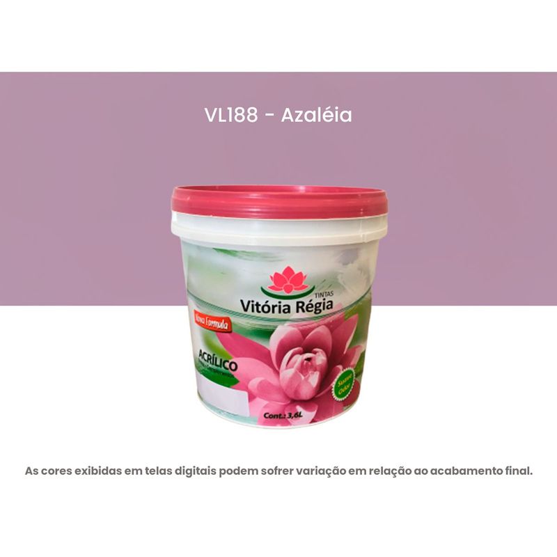 tinta acrílica vitória régia econômica fosco azaleia 3,6 litros (mp)