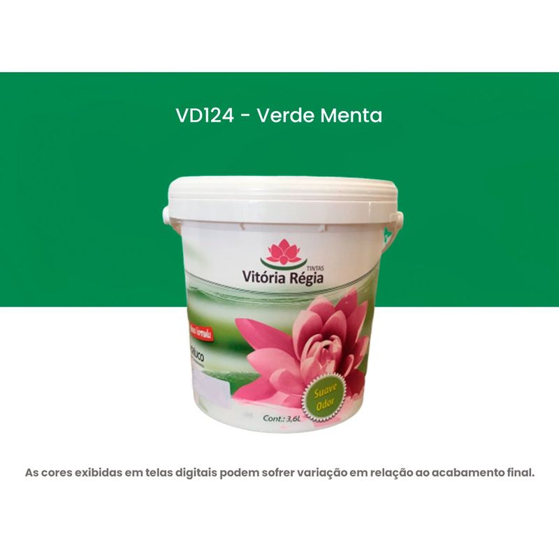 tinta acrílica vitória régia econômica semibrilho verde menta 3,6 litros (mp)