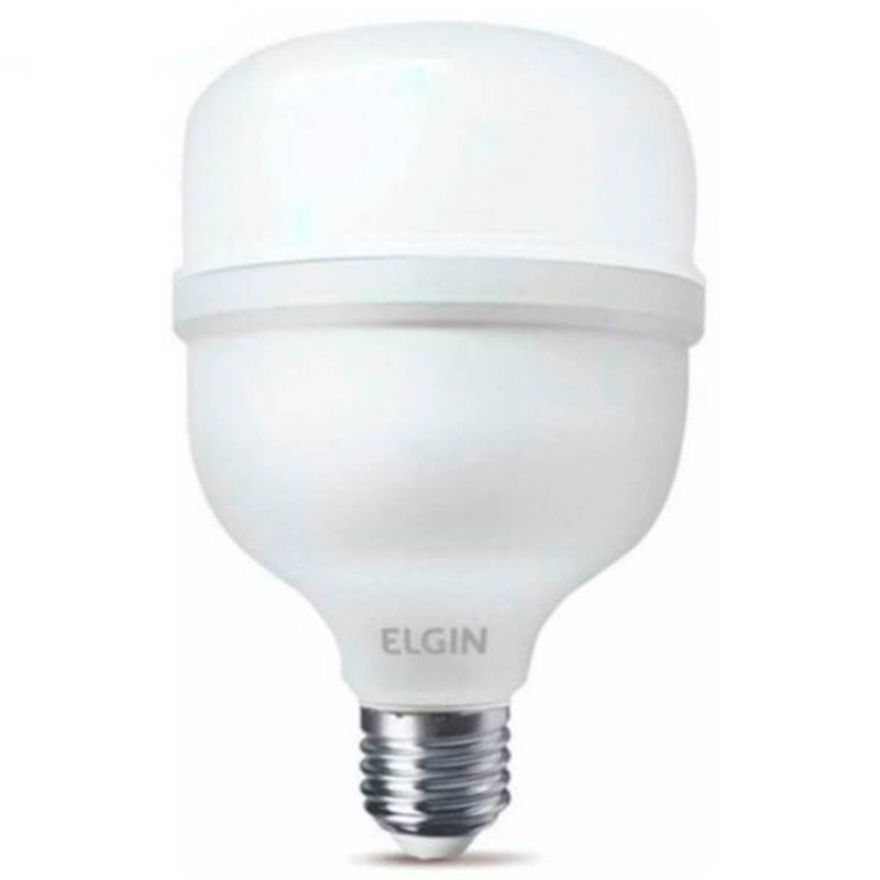 lâmpada led bulbo t 30w bivolt elgin 6500k luz branca (mp)
