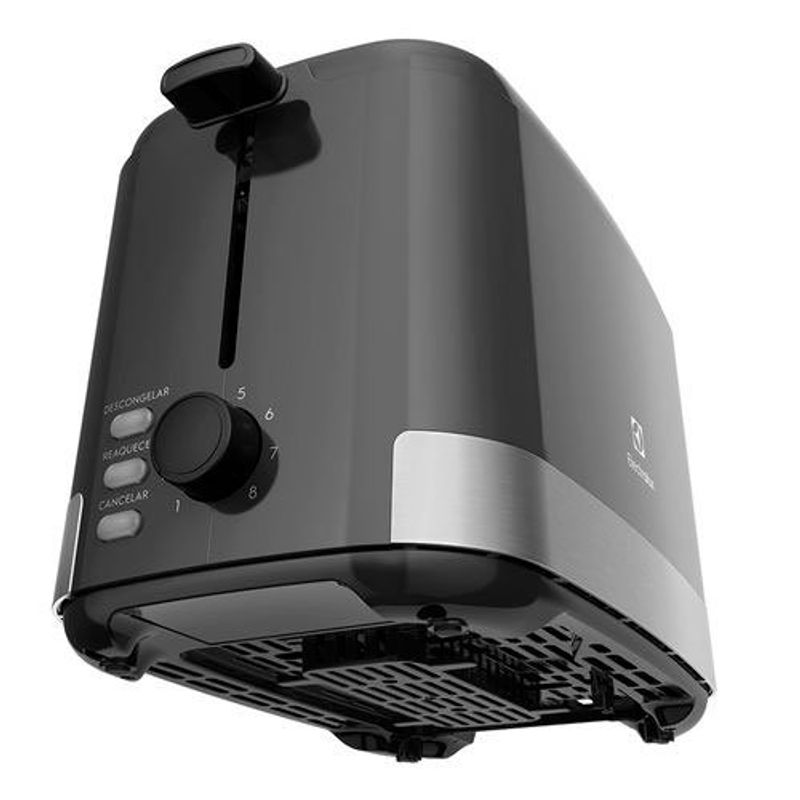 torradeira elétrica electrolux efficient, acionamento manual, 127v, preto - ets10