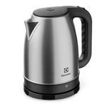 chaleira elétrica electrolux efficient, 1,8 litros, inox escovado e preto - eek10