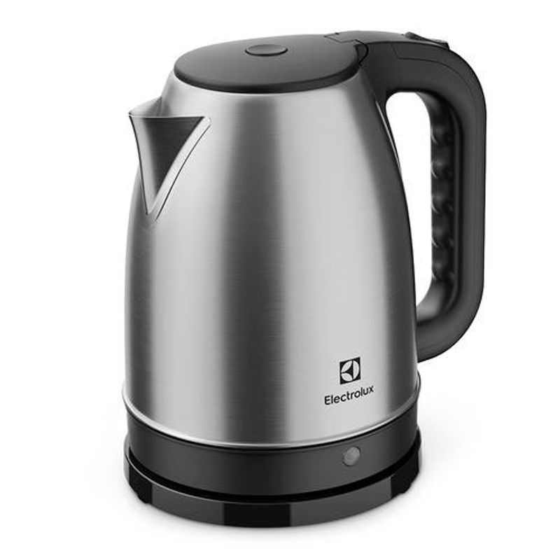 chaleira elétrica electrolux efficient, 1,8 litros, inox escovado e preto - eek10