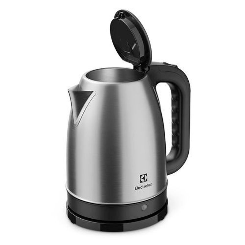 chaleira elétrica electrolux efficient, 1,8 litros, inox escovado e preto - eek10