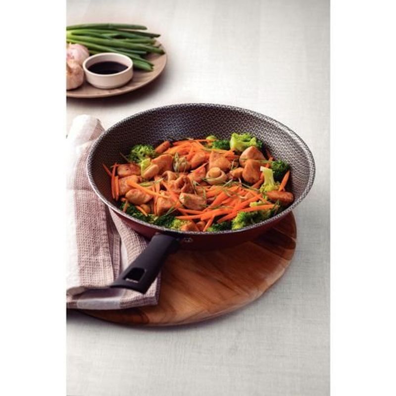 frigideira tramontina wok loreto vermelho 20395728