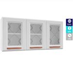 armário aéreo telasul mirage new 3 portas com vidro branco
