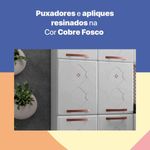 armário aéreo telasul mirage new 3 portas com vidro branco
