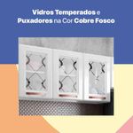 armário aéreo telasul mirage new 3 portas com vidro branco
