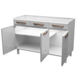 balcão de cozinha telasul mirage new triplo com pia 3 portas 3 gavetas branco