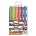 marca texto tris holic tropical flash glitter 6 cores - 611792