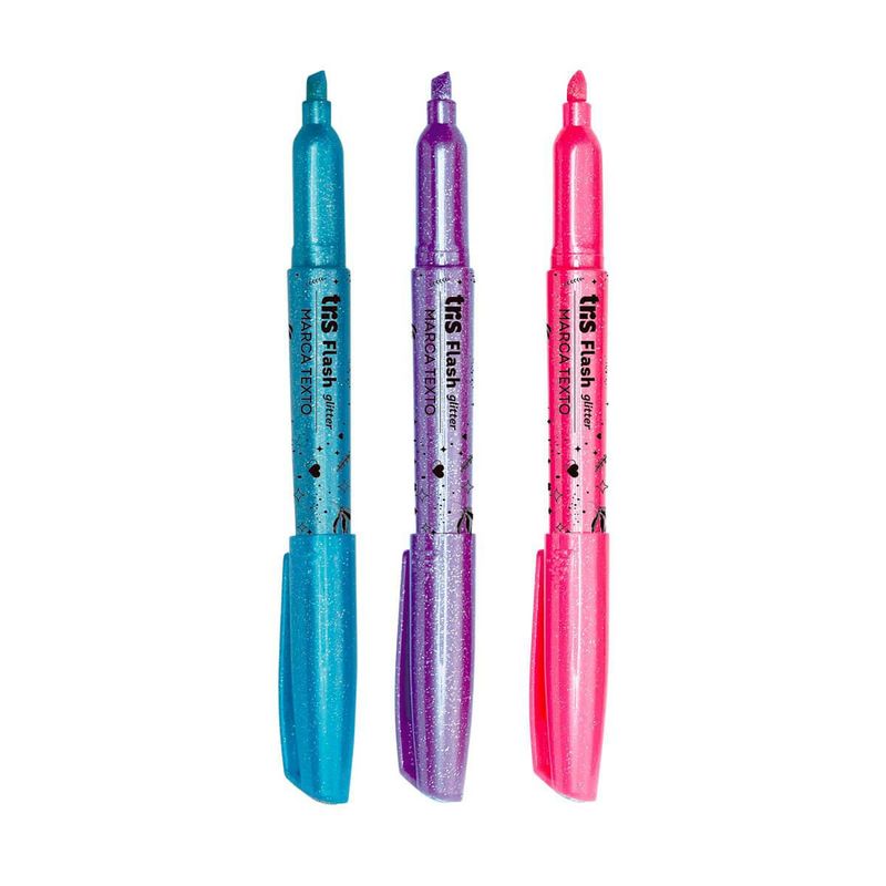 marca texto tris holic tropical flash glitter 6 cores - 611792