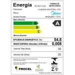 micro-ondas midea 35 litros display digital 127v cinza mxsa35s1