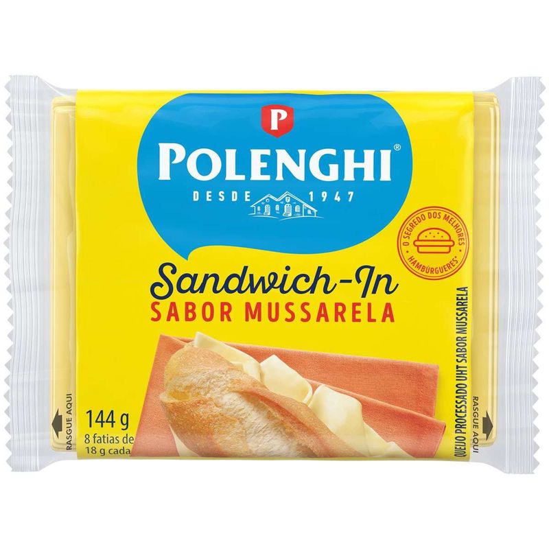 queijo processado mussarela polenghi sandwich-in 144g