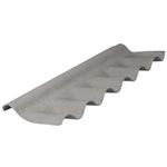 cumeeira brasilit de fibrocimento inferior 4mm ondina 51 x 31cm cinza (mp)