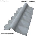cumeeira brasilit de fibrocimento inferior 4mm ondina 51 x 31cm cinza (mp)