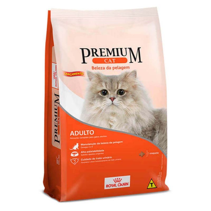 ração royal canin para gatos adultos premium cat beleza da pelagem 10,1kg (mp)