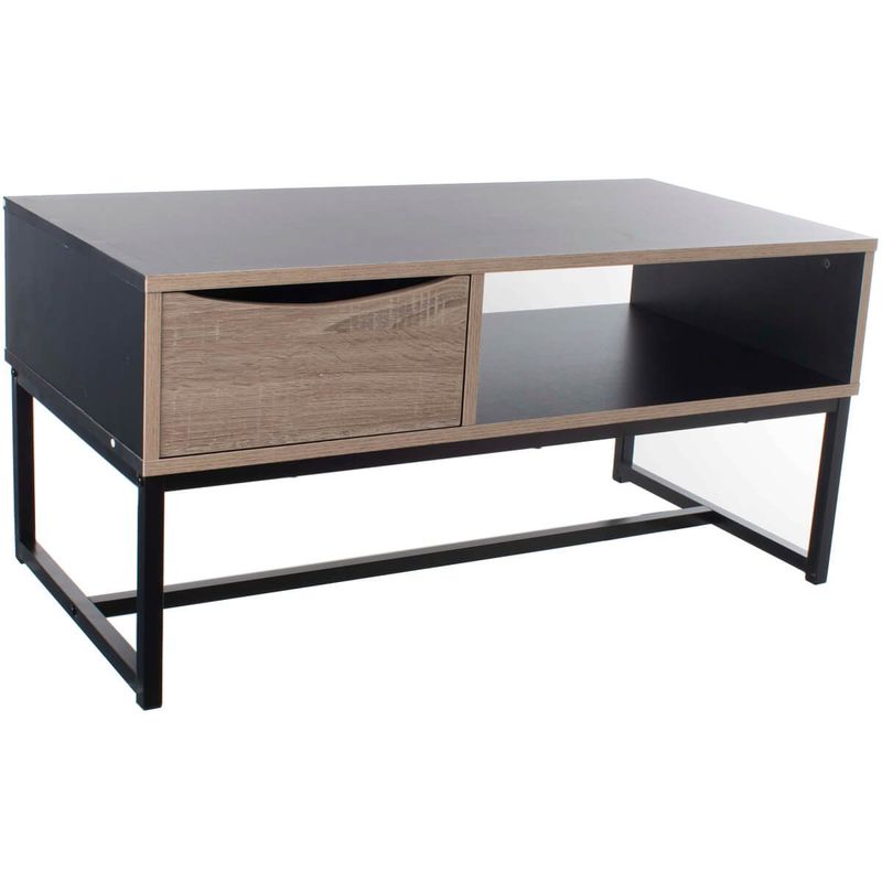 mesa de centro latcor coffee table preta tat hula002