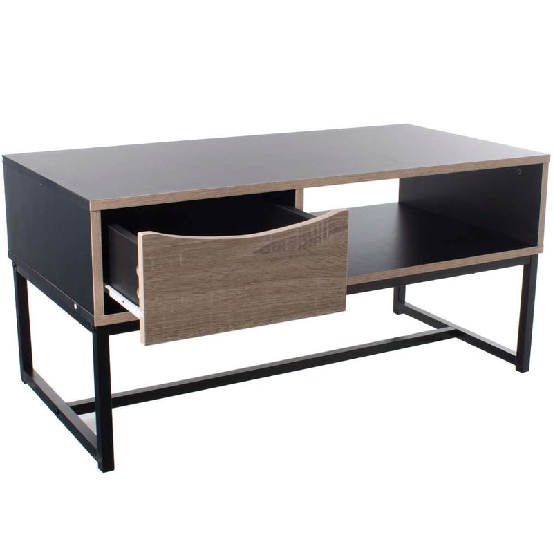 mesa de centro latcor coffee table preta tat hula002