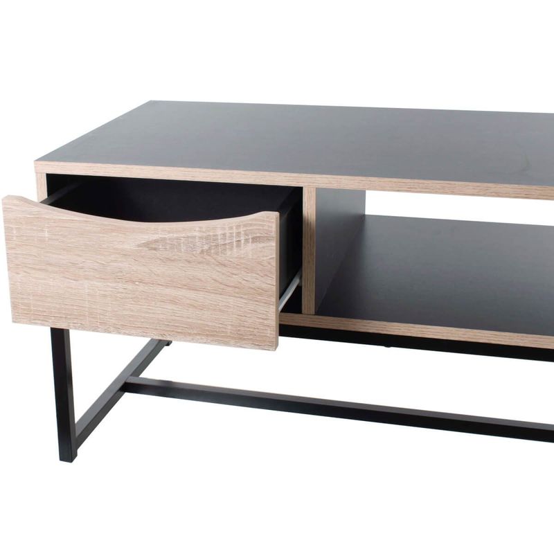 mesa de centro latcor coffee table preta tat hula002