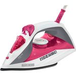 ferro de passar a vapor black+decker com base antiaderente branco e rosa - fx2200