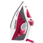 ferro de passar a vapor black+decker com base antiaderente branco e rosa - fx2200