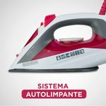 ferro de passar a vapor black+decker com base antiaderente branco e rosa - fx2200