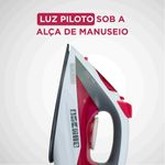 ferro de passar a vapor black+decker com base antiaderente branco e rosa - fx2200