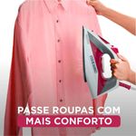 ferro de passar a vapor black+decker com base antiaderente branco e rosa - fx2200
