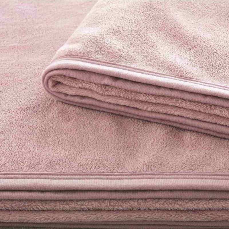 cobertor queen buddemeyer aspen 100% poliéster rosa - 460970