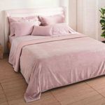 cobertor queen buddemeyer aspen 100% poliéster rosa - 460970