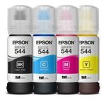 garrafas de tinta 4 unidades epson preta, ciano, magenta e amarela t544520-4p