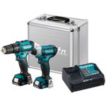kit parafusadeira e furadeira makita de impacto 12v 2.0ah clx228sax (mp)