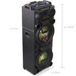 caixa de som amplificada polyvox bluetooth torre tws 1800w preto xt1200