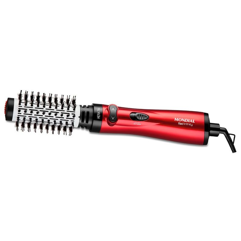 escova rotativa mondial red infinity keratin 127v 1000w er-11-kr