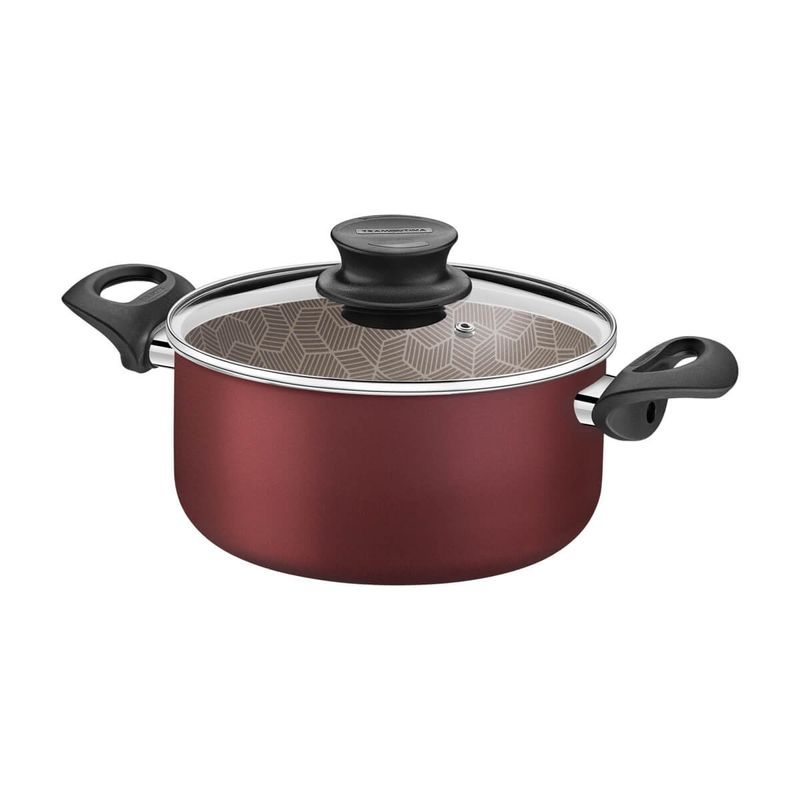 caçarola tramontina paris antiaderente 24cm 4,9l vermelho - 28524724